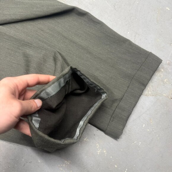 Alexandre of London Savile Row Dress Pants Wool Trousers Pleated Brown 40x31 - Picture 5 of 9